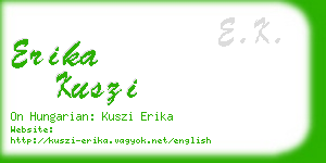 erika kuszi business card